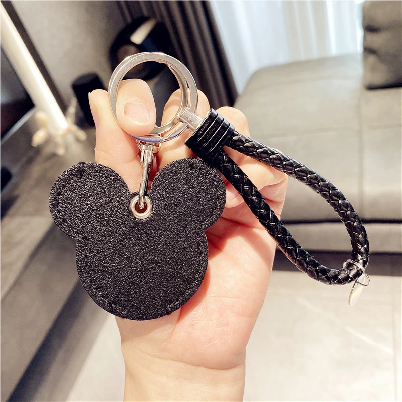 Leather Personalized Keychains Custom Leather Keychains Engraved Elegant Keyrings with Rings for Keys