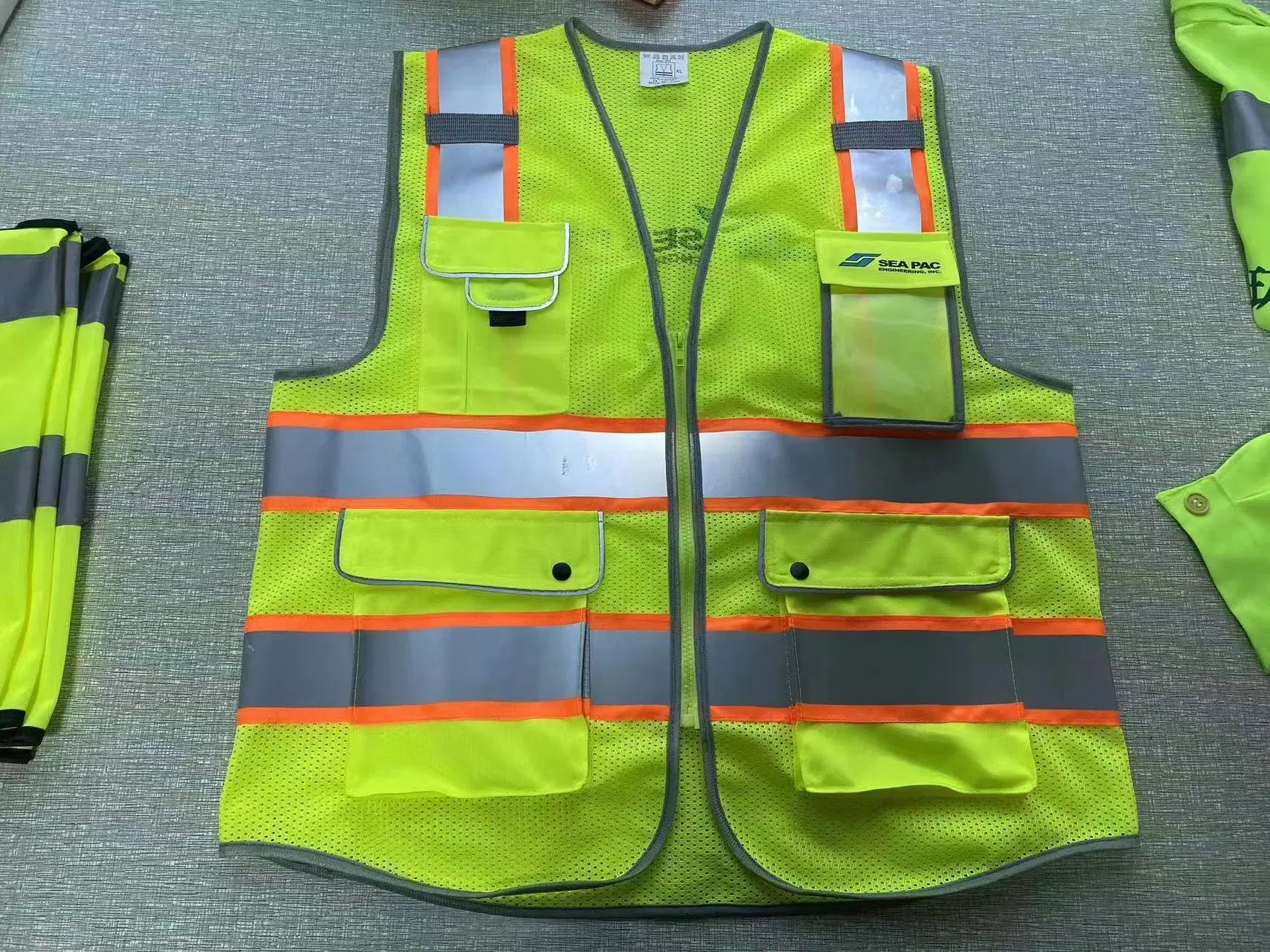 Custom Designs Class 2 Safety Reflective T Shirt for Sanitation Worker/Reflective Security Vest