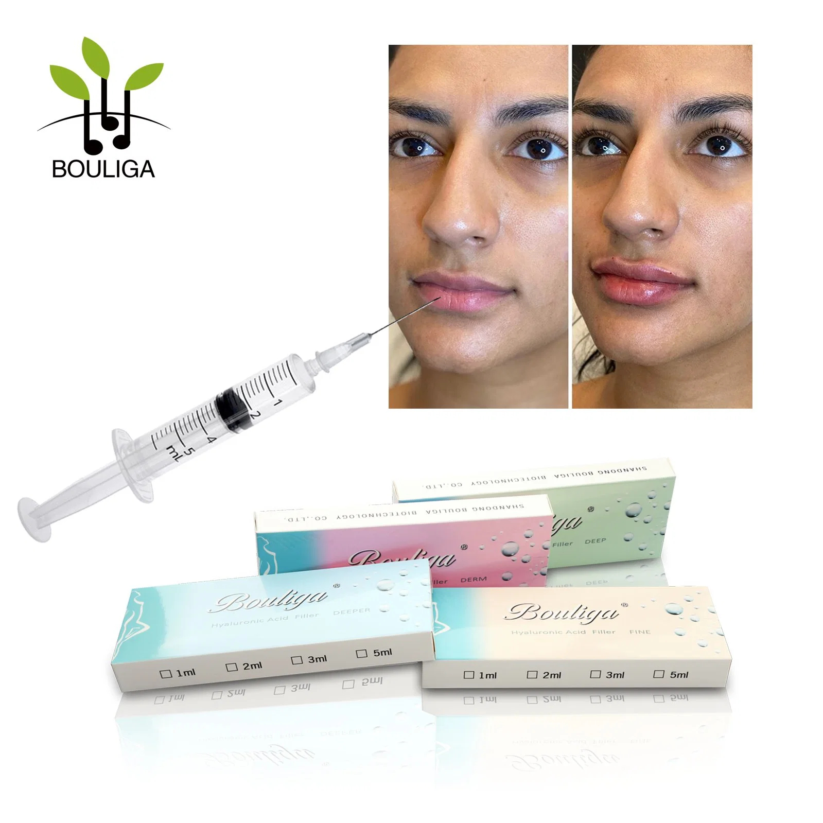 High quality/High cost performance Cross Linked Injectable Facial Hyaluronic Acid Dermal Filler for Face Care 1ml 2ml 10ml