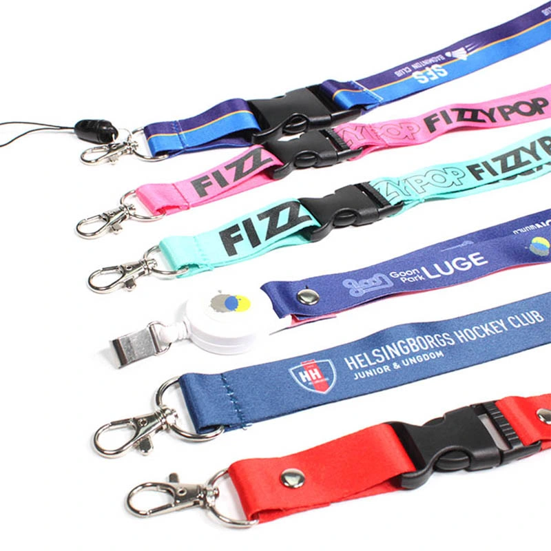 Neck Lanyards for ID Badge Holder Durable Flat Nylon Lanyard Strap with Stainless Metal Swivel J-Hook