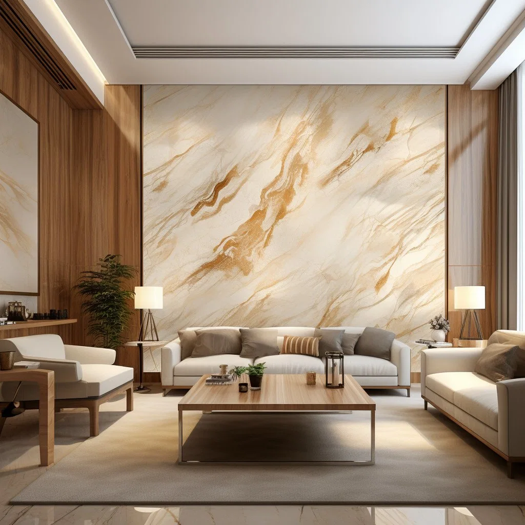 Feuerfeste Marmor-Wandplatte Hohe Qualität Dekoration Material Decke