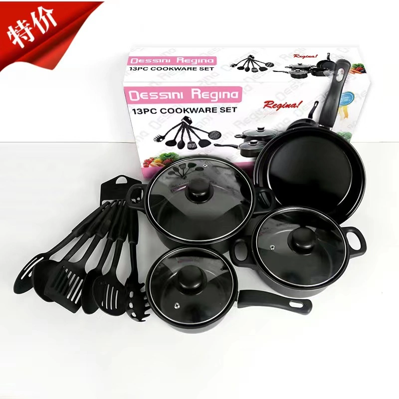 Regina 13PCS Frying Pan Sets Non-Stick Non Stick Cooking Pot Kitchenware Cookware Set Price 13 Pieces Cookware Set 13 PCS Cookware Set 13PCS Cookware Set