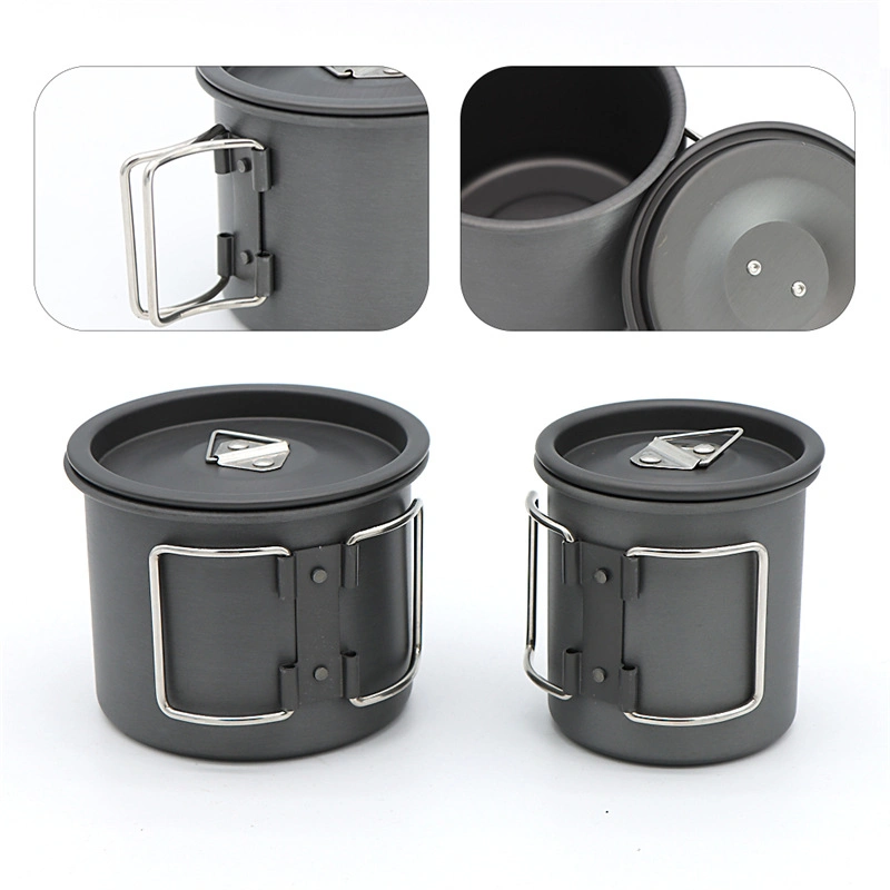 Camping en plein air en aluminium Tumbler Cup pique-nique portable ultra-léger de boire du thé Mug Beer Cup avec poignée pliante