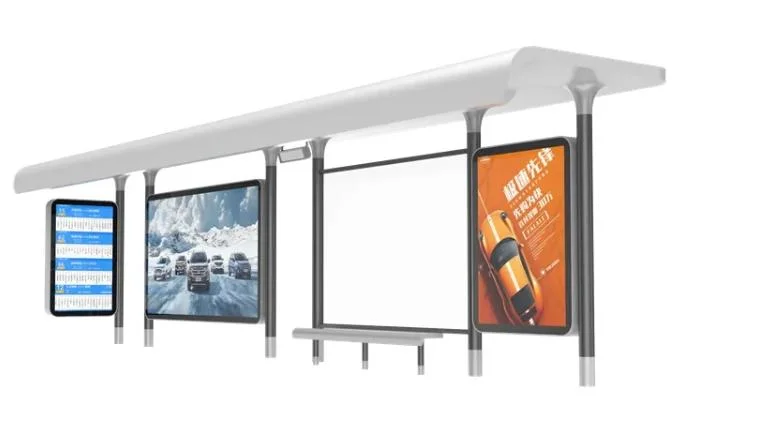 Intelligent Bus Stop Double-Sided Advertising Light Box Bus Shelter Station