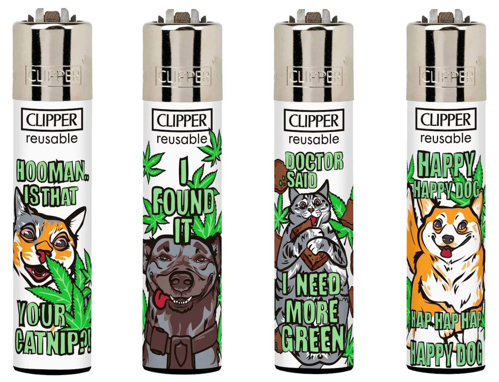 Rare chutes de feuilles Clippers Lighters Funny Cool Clipper Lighter Gas Rechargeable unique