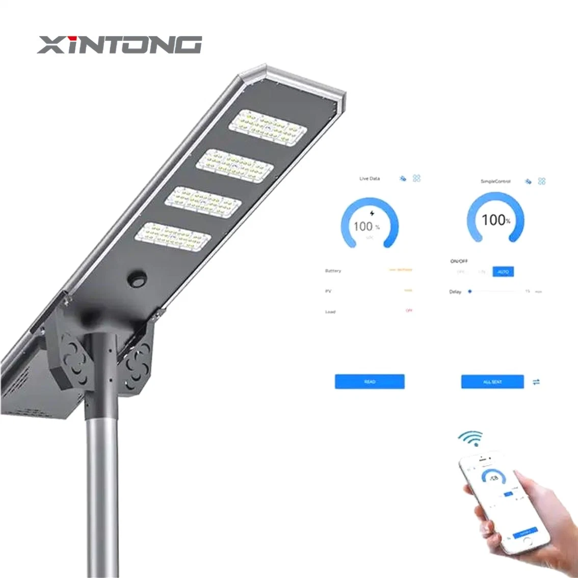 ISO9001 IP67 60watt 80W 120W 150W Waterproof LED Outdoor OEM ODM All in One Integrated Solar Power Garden Road Street Light with Lithium Battery