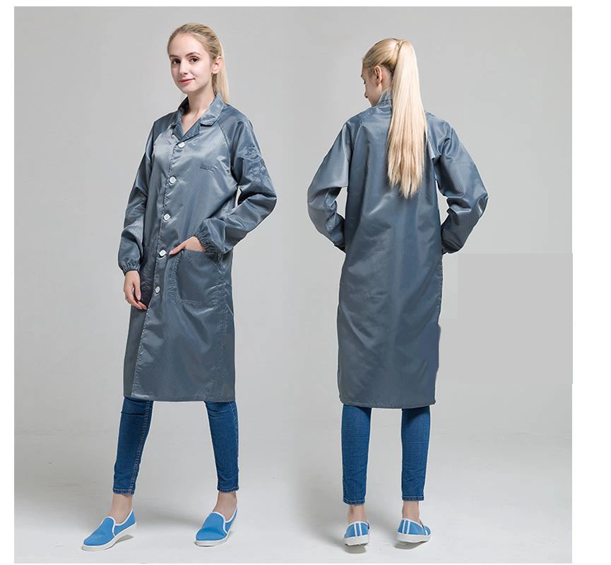 Anti-Static Protective Clothing Long Dust-Proof Clothing Electronic Factory Dust-Free Clothing