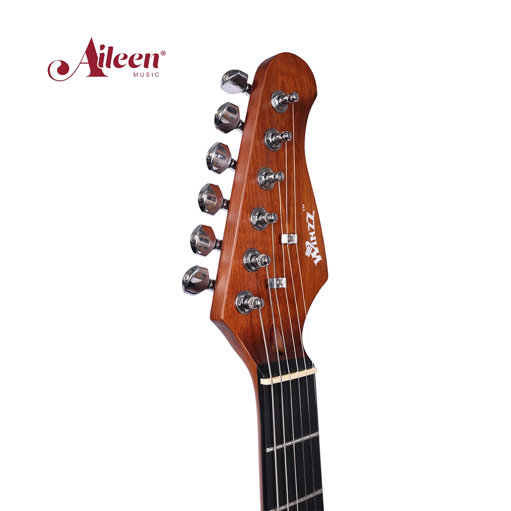 Aileen Music Guitarra Eléctrica de Cuerpo de Madera de Álamo Macizo de 39 Pulgadas con Bobina Simple (EGS111-RM)