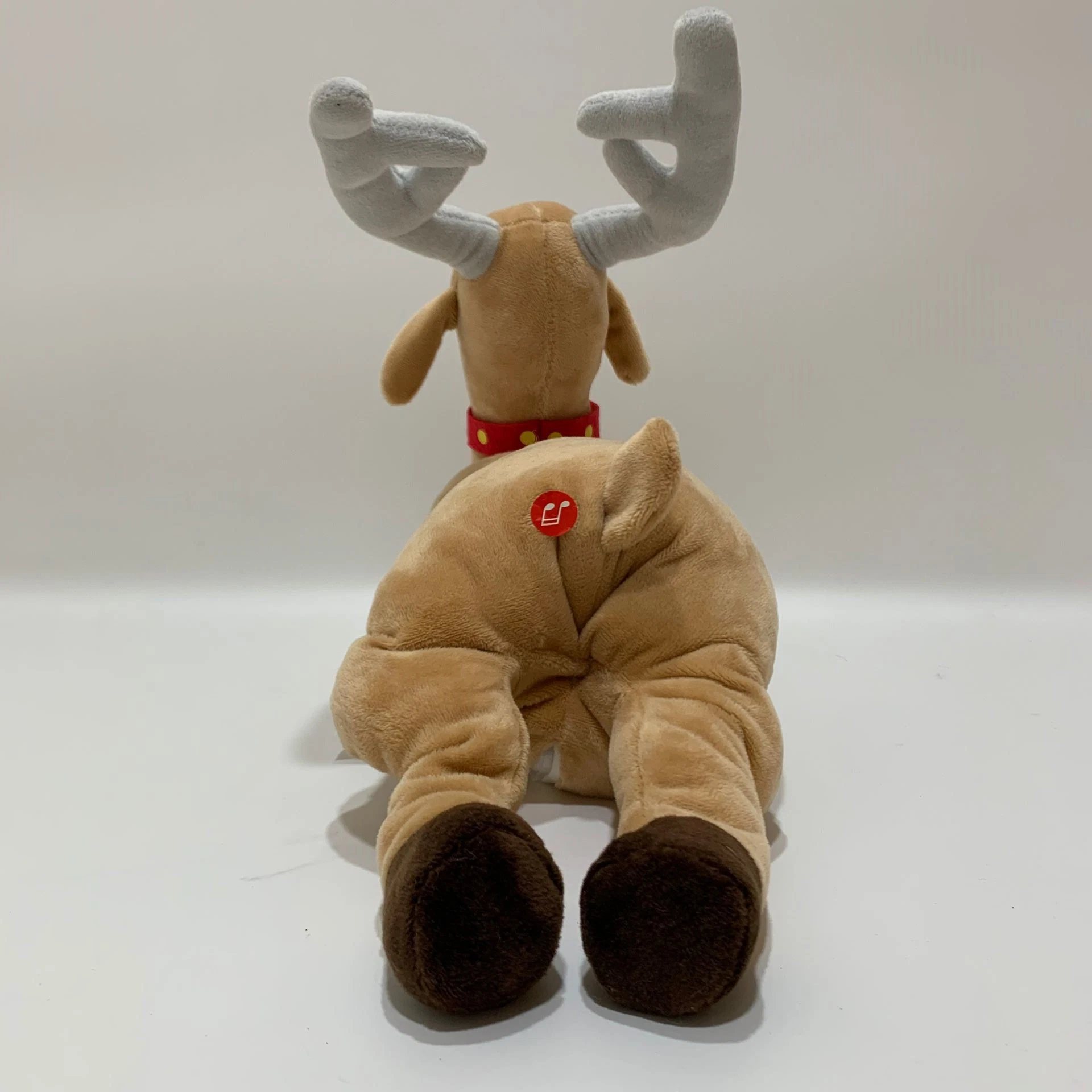 2023 New Plush Singing & Dancing Reindeer W/ Sucker Christmas Novelty Plush Toy BSCI Audit