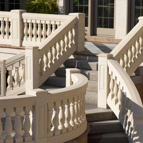 Balcon Jardin personnalisé en pierre naturelle de la main courante de l'escalier de marbre blanc balustrade Dessins pour la vente