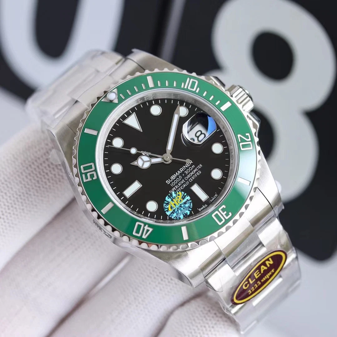 Rolexes's Diamond Watch, mechanische Uhr, Herrenuhr, Quarzuhr Green Water Ghost Men Mechanische Fashion Watch