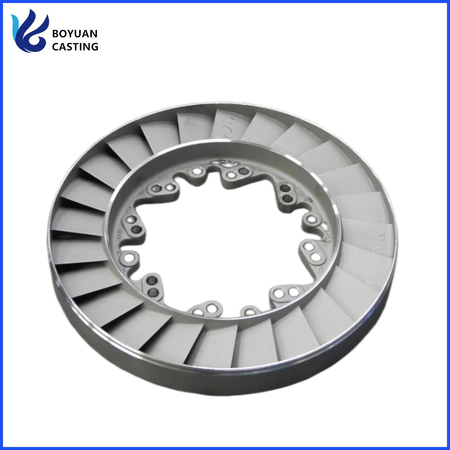 Lost Wax Precision Casting Superalloy Nozzle Ring Used for Locomotive and Marine Turbocharger