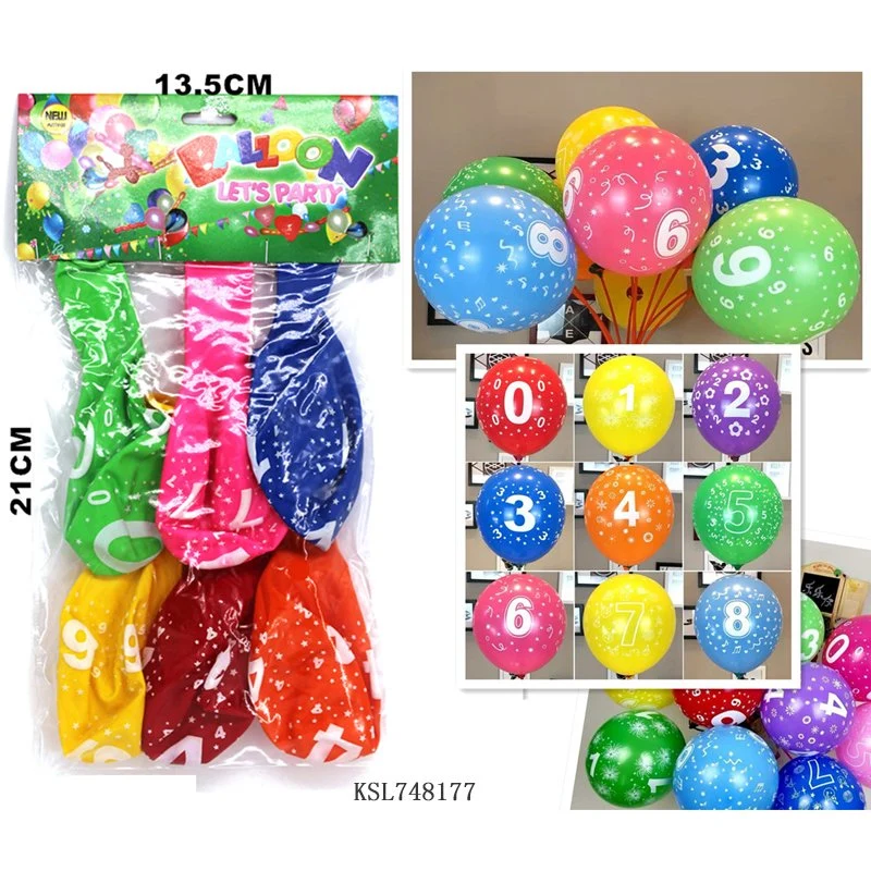 Amazon Hot Colorful Latex Material Happy Birthday Decoration Balloons Printed Round Shaped Party Balloons