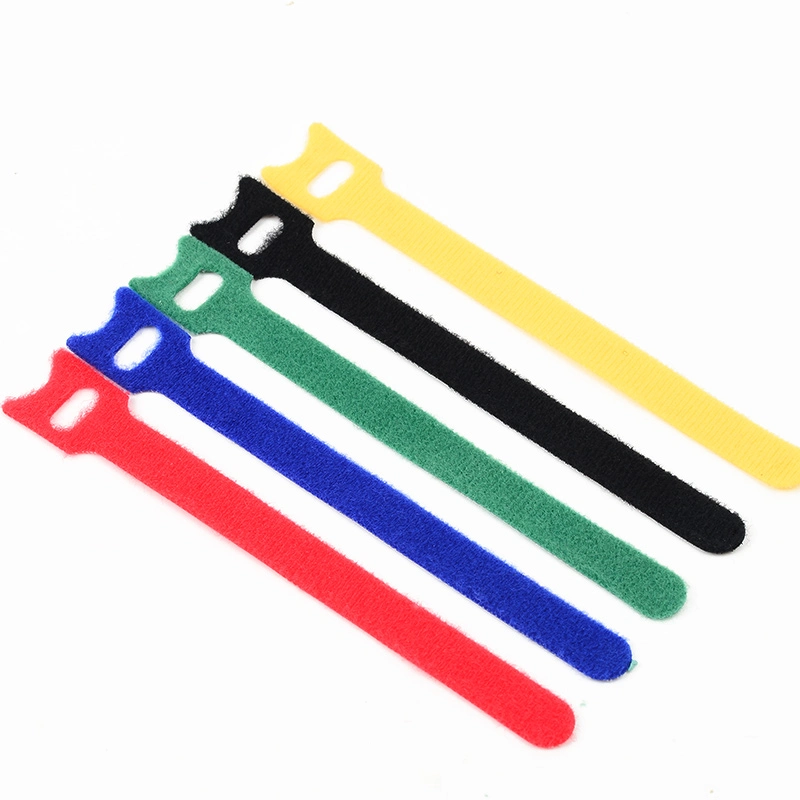 Colorful Custom Logo Double Side Self-Locking Hook and Loop Cable Wrap Tie 12*150mm