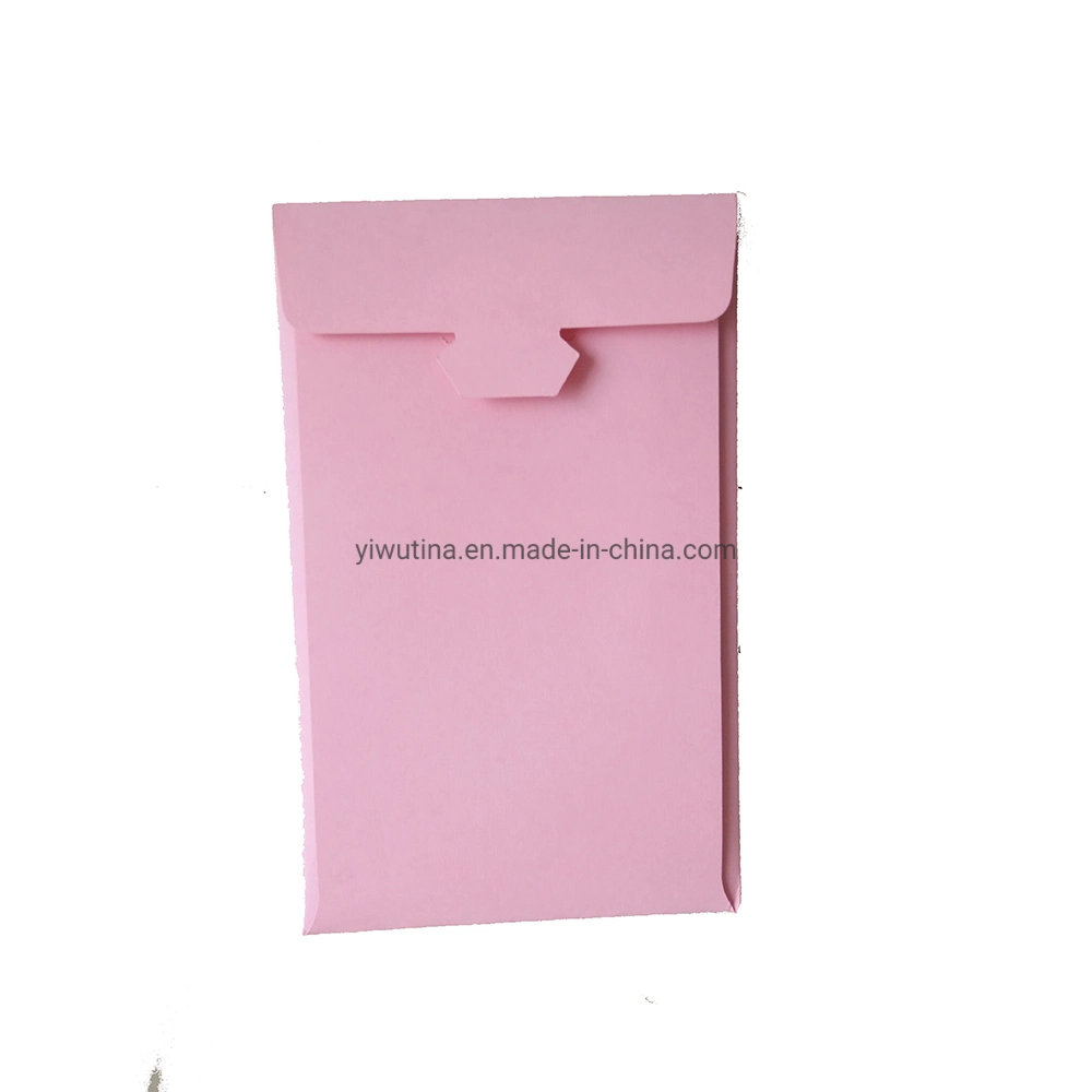 Jewelry Necklace Earring Pink Paper Fold Box with Transparent Window