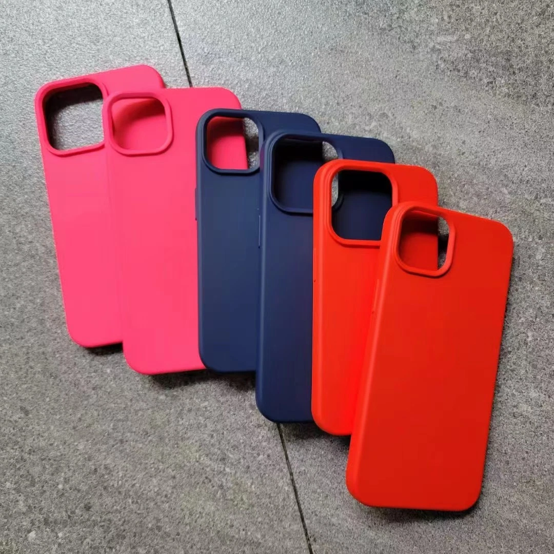 Fábrica de venta al por mayor molde a medida líquido suave Color TPU Teléfono de silicona Funda para iPhone 15 PRO Max