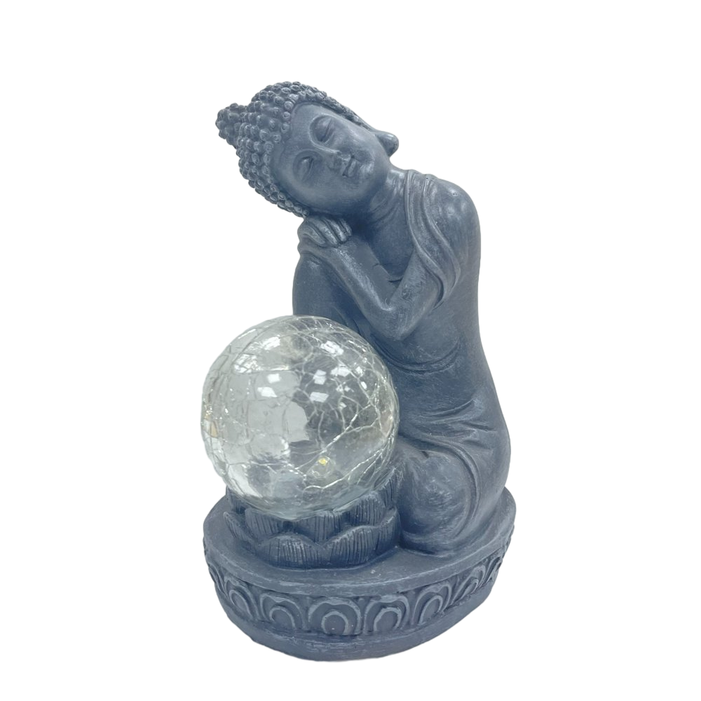 Customization Miniature Beautiful Buddha Statue Solar Light Resin Figurines Crafts Ornament Decoration