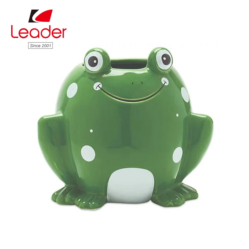 Dolomite Sitting Frog Planter 7"H