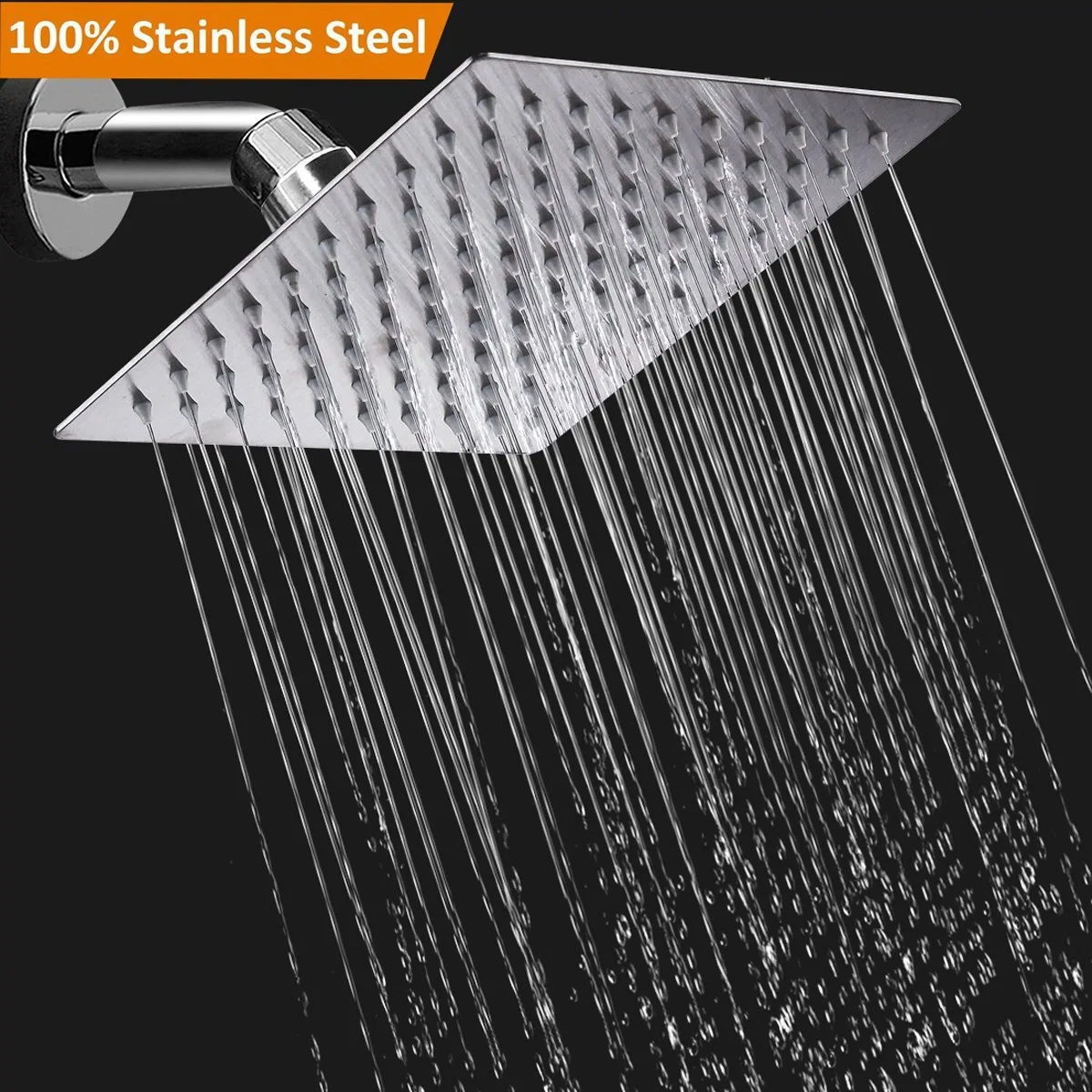 6 Inch Rainfall High Pressure Full Chrome Luxury Shower Head