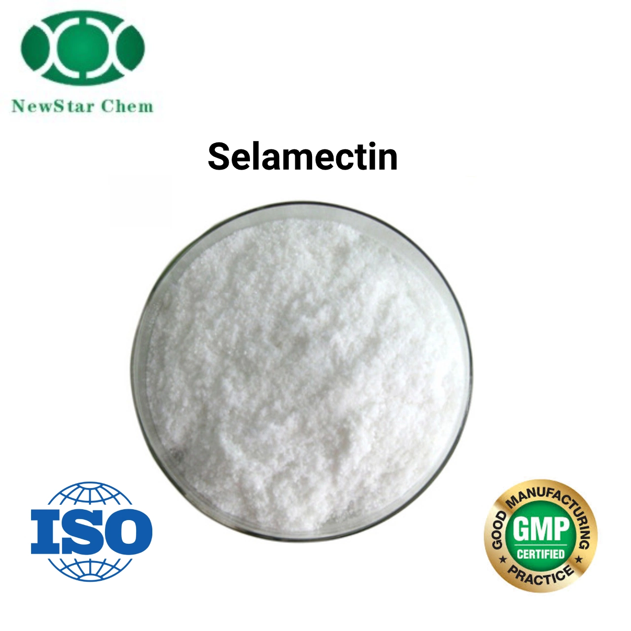 Selamectin Powder CAS 220119-17-5 Pure Pharmaceutical Raw Material with GMP Certificate