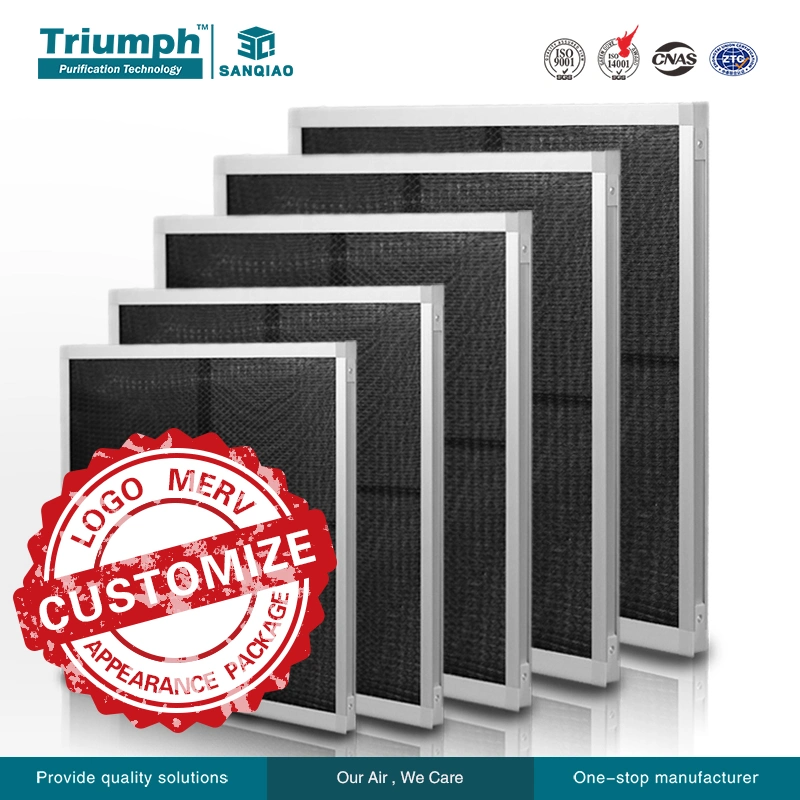 Wholesale/Supplier and Custom Pleated Air Filter Black 575*575*10 Nylon Mesh Primary Filter