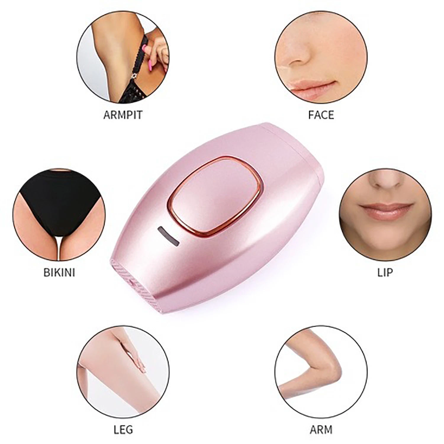 Pink IPL Home Handle Mini Laser Hair Removal Portable Electric Hair Remover