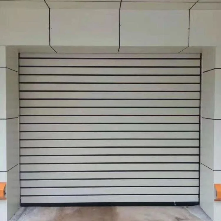 Aislamiento térmico a medida resistente al viento obturador eléctrico automático de alta velocidad Puerta de aluminio de seguridad para centros comerciales y garajes