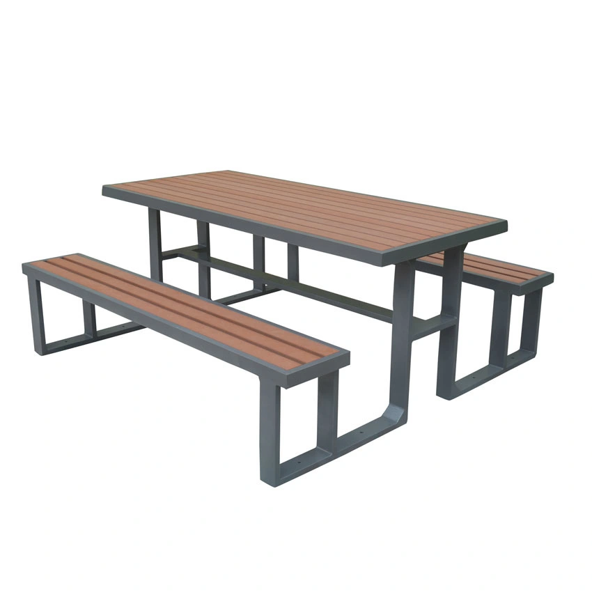 Outdoor Aluminum Plastic Wood Furniture Garden Picnic Table Sets