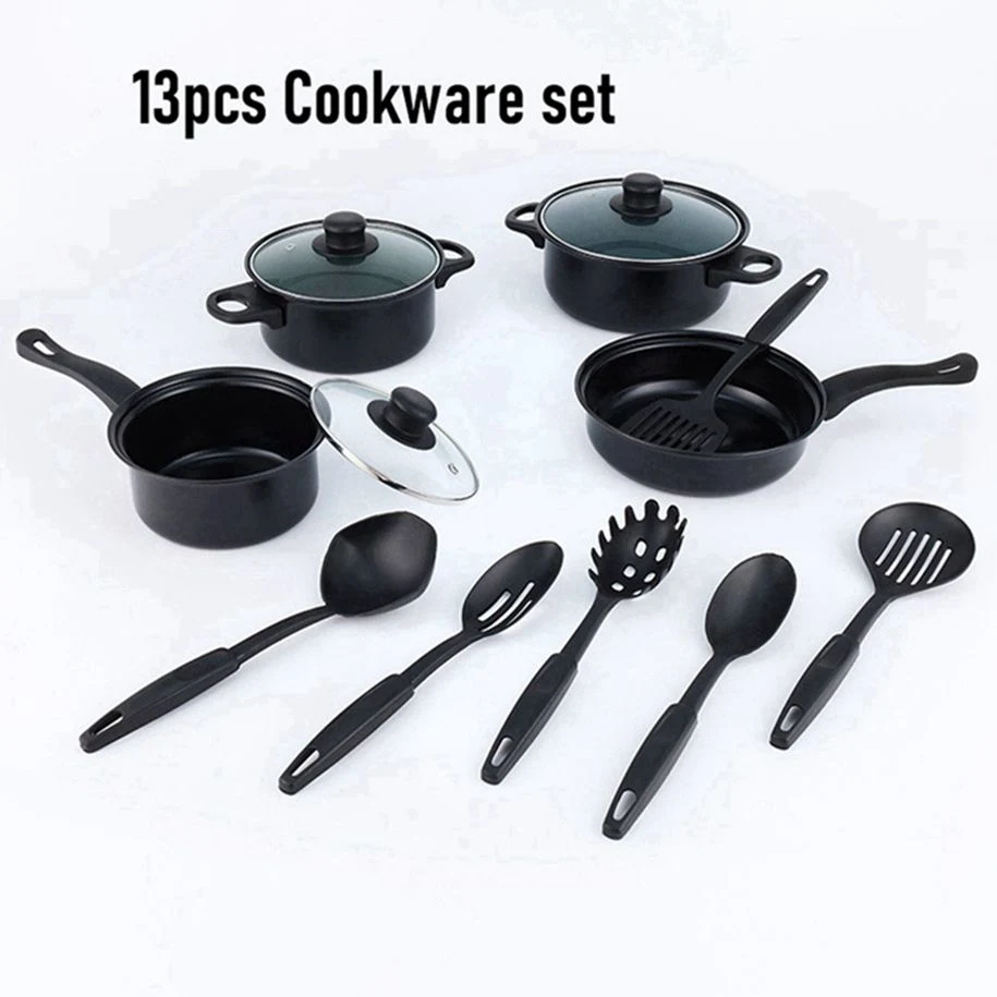 13 piezas de acero inoxidable antiadherente Cookware