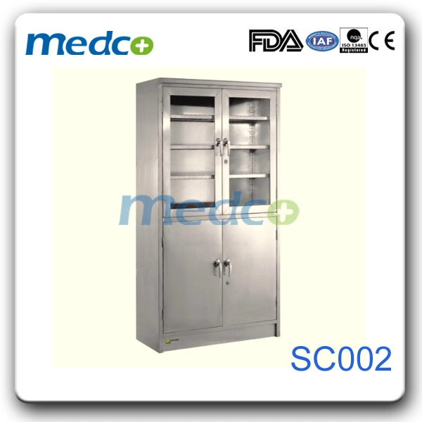 Multifunctional Multilevel Ss Metal Storagecupboard Cabinet for Hospital