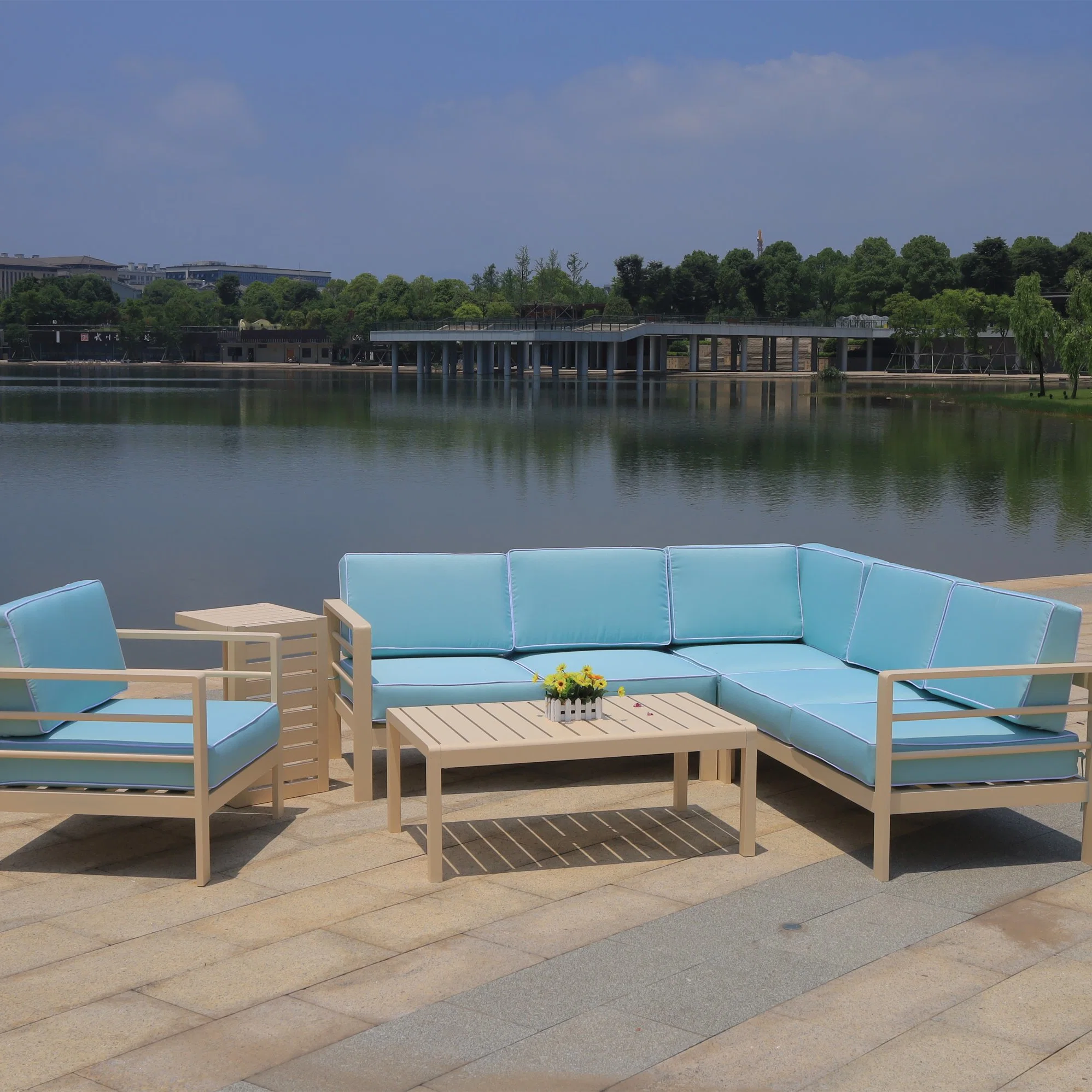 Aluminum Garden Sofa Set Fashion Outdoor Furniture Modern Leisure