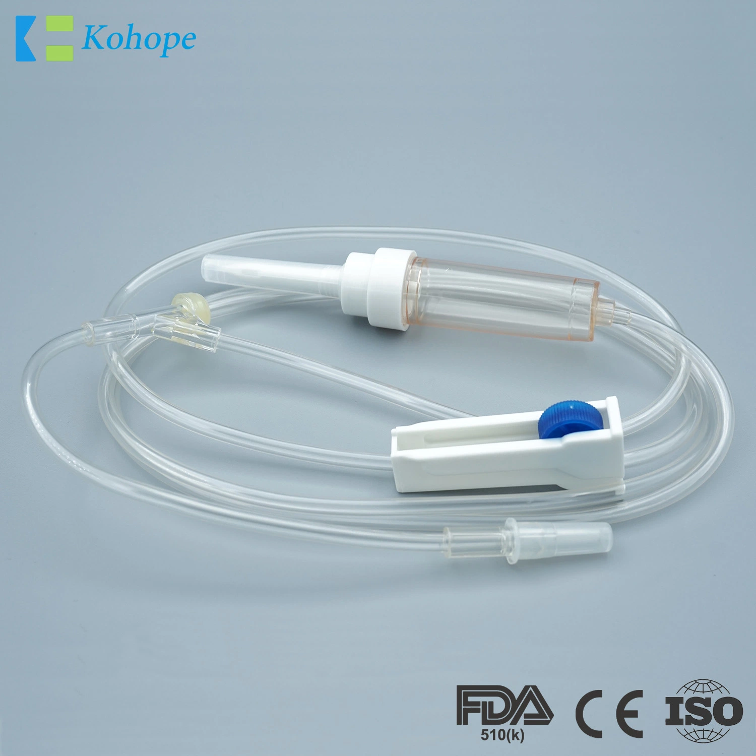 China Drip Chanber Roller Clamp Painless IV Administration Set