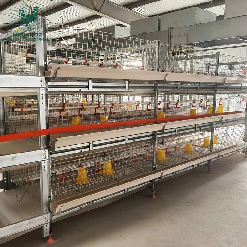 Qualität Geflügelzucht 3 Tier H Rahmen Ei Schicht Huhn Battery Broiler Cage zum Verkauf