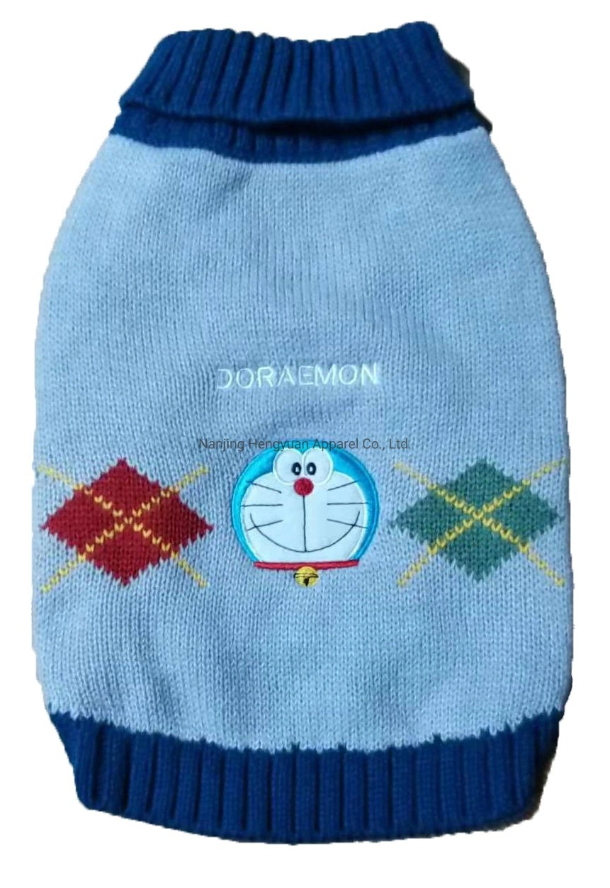 Haustiere Weihnachtsbaum Mode Jacquard Hunde Kleidung mit Pompom