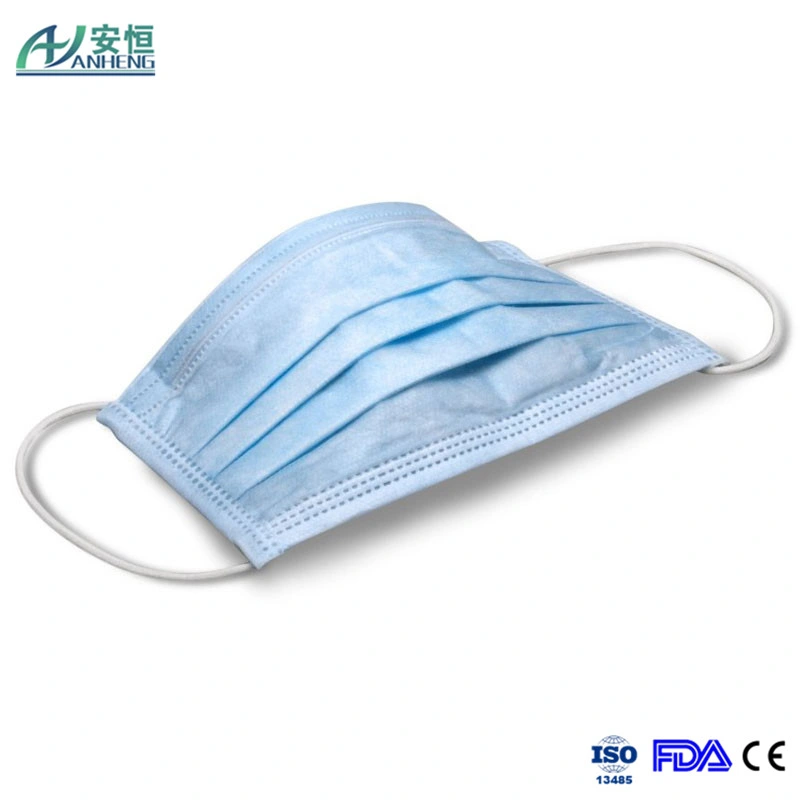 Disposable Fabric Non Woven Face Mask with White/Blue Color