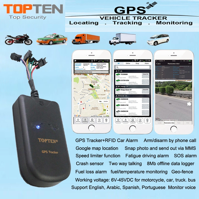 GPS Car Tracking Device with RFID Alarm System, Real-Time Tracking, Monitor Voice Gt08-Wy