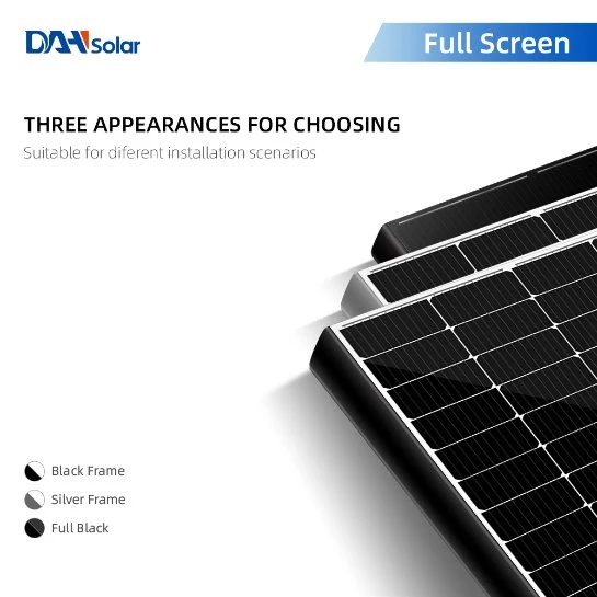 Dah 182mm 460W Full Screen Black Frame Solar Panel