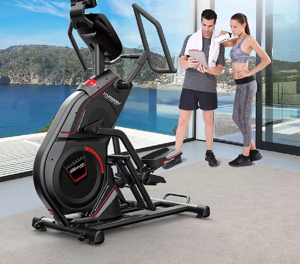 Black Red Cross Sport Gym Home Use Quiet Exercise Elliptical Machine
