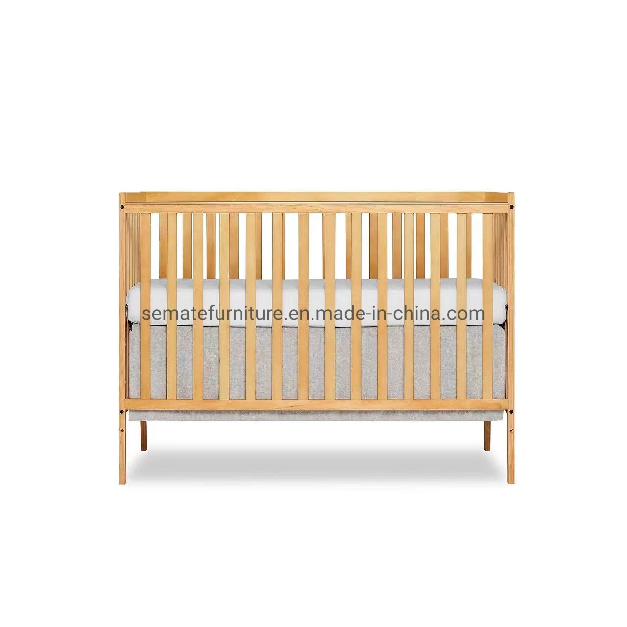 Preço de fábrica Atacado ajustável 5 em 1 Natural Convertible Baby berço de Madeira Baby Crib para recém-nascidos, crianças, crianças