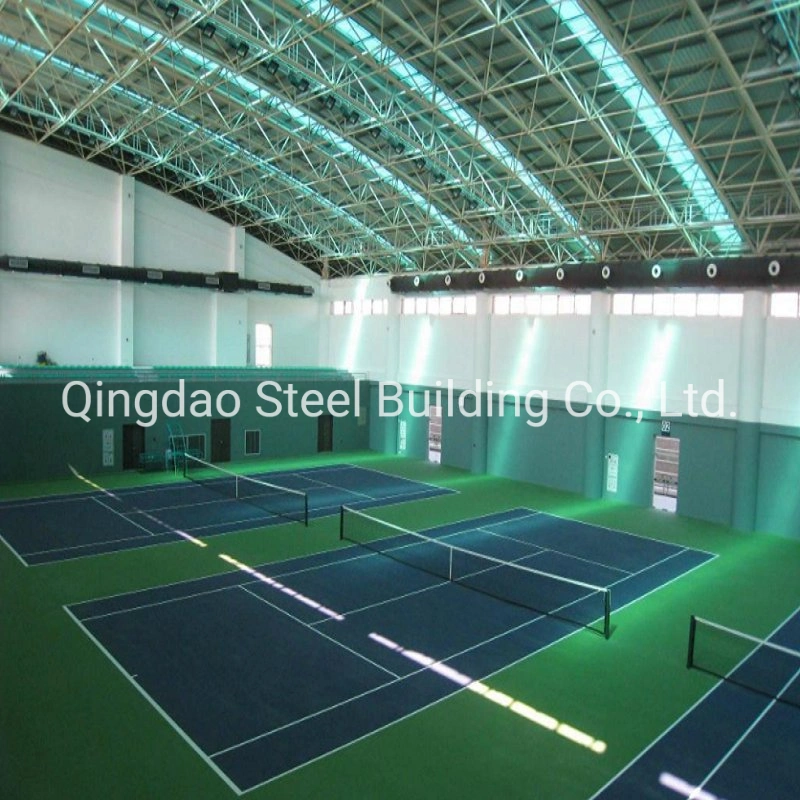 Low Cost Steel Truss Prefabricated Steel Structure Building for Indoor Sports Hall, Football Stadium, Badminton Tennis Court Basketball Gym