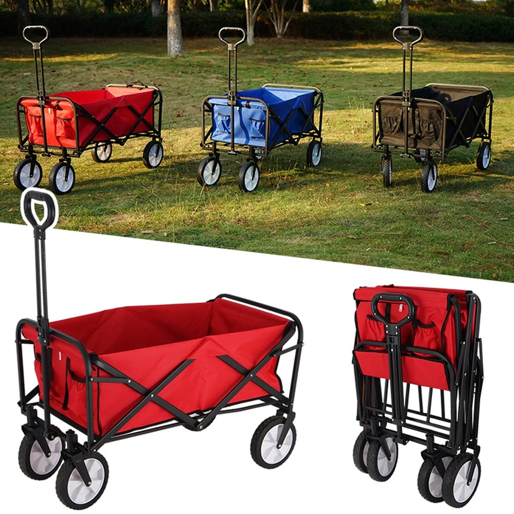 150 Pound Capacity Outdoor Camping Garden Utility Wagon Yard Cart Transport Cart 90kg / 198 Lbs Max Load, for Outdoor/Festivals/Camping