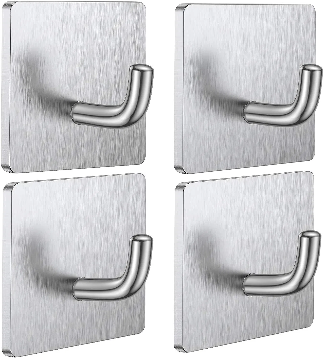 Wall Hook Storage Hanger 304 Stainless Steel Wall Hook Self-Adhesive