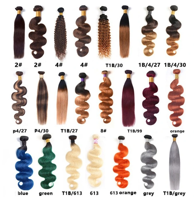 Beauty Ombre Pundlon Wave Бразильский Human Hair Bundles с прозра Застежка на шнурки