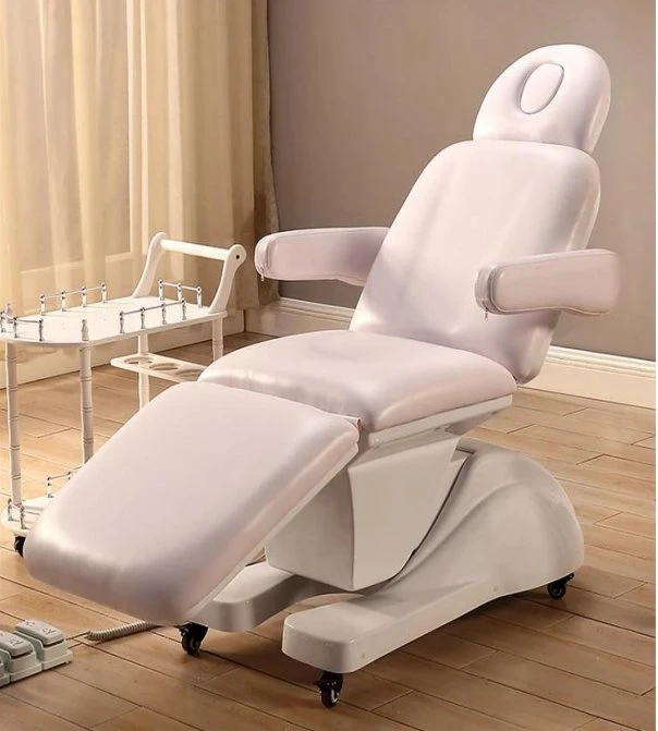 Médico de hochey precio de fábrica de muebles de salón blanco de Venta caliente con auricular ajustable con cable eléctrico de respaldo de cama de belleza spa