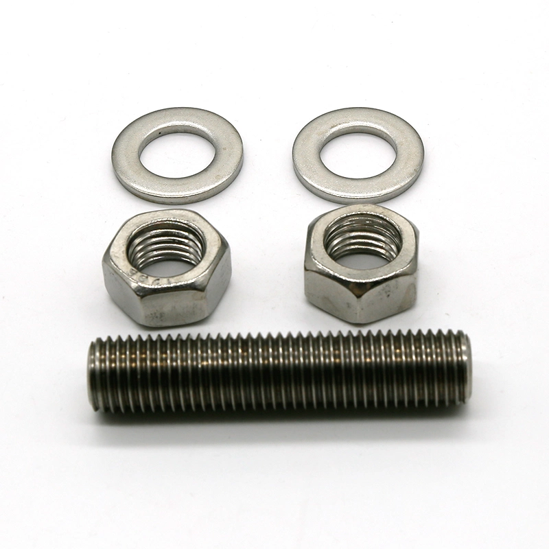 Stainless Steel A2-70 A4 70 80 304 316 Super Duplex S32750 32760 Saf Stud 2205 2507 Carbon Steel Grade 8.8 10.9 12.9 14.9 M12 M27 Stud