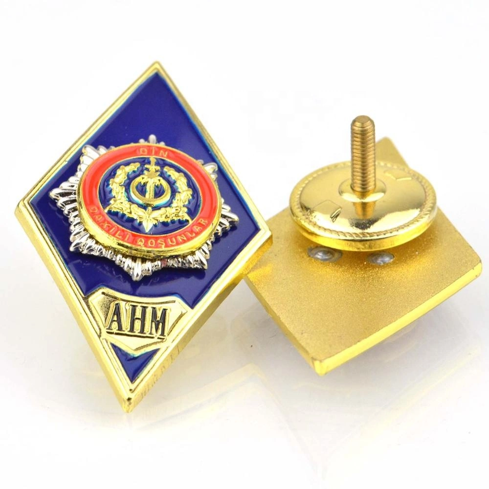 Custom Organizational Navy Police Army High quality/High cost performance Brass Enamel Metal Badge