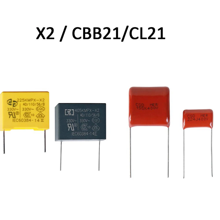 مانع التداخل غشاء بوليبروبيلين مطوق Capacitor X2 Mex 0.22UF 275V Metalliaprene المكثف