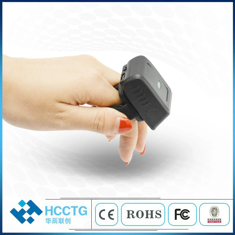 Wearable 2D Bar Code Bluetooth Finger Ring Style Mini Barcode Scanner HS-S03