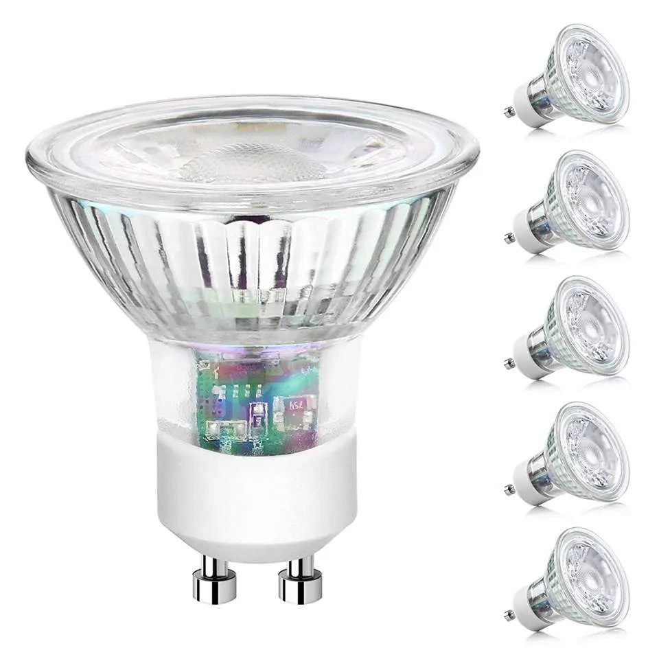 3W 4W 5W 6W 7W 8W 3000K 4000K 6500K GU10 MR16 Gu5.3 Material de vidrio plástico Interior Bluetooth WiFi más apartadas SMD para interiores de control de foco COB bombilla LED