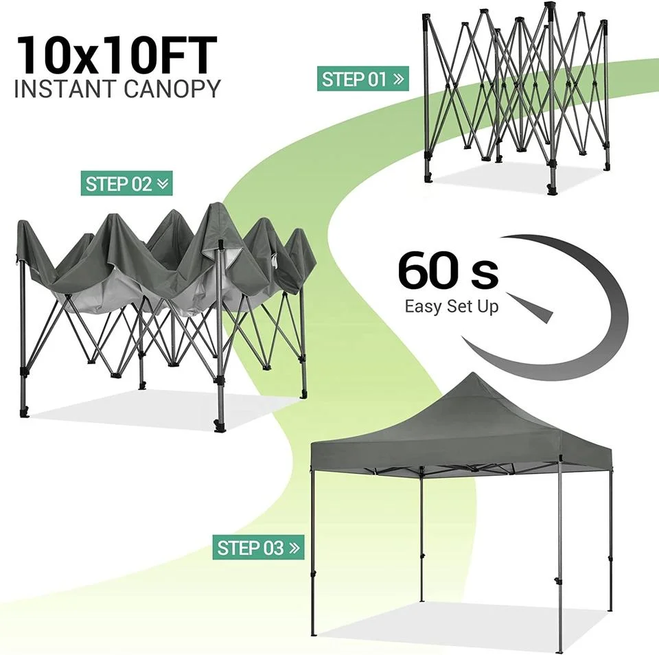 10X10 Pop up Canopy Tent Commercial Instant Canopies Heavy Duty Canopy Stable Tent Pop up Gazebo